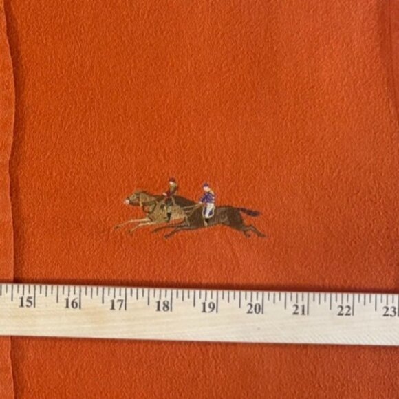 Ralph Lauren Purple Label Flannel Shirt sz 2XL orange equestrian embroidery - Picture 10 of 10